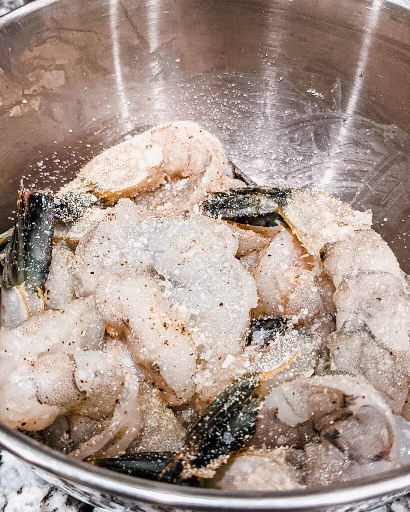 Seasoned shrimp.